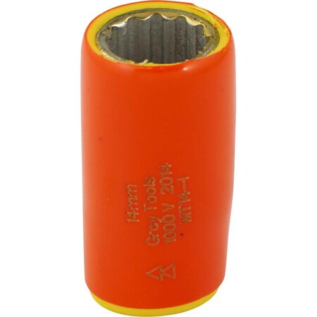 Gray Tools 14mm X 3/8" Drive, 12 Point Standard Length, 1000V Insulated MT14-I